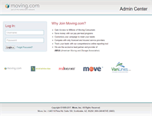 Tablet Screenshot of admin.moving.com